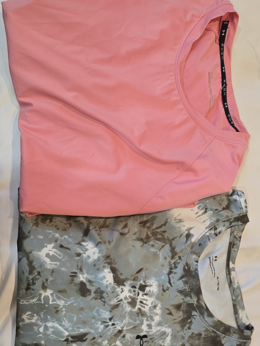 Under Armour Crew Neck Tops - Pink & Green Camo Tie-Dye Set Of Two